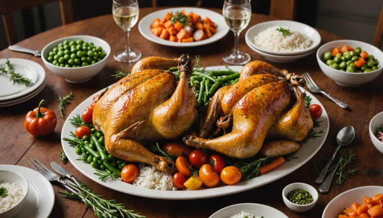 poulet au four et riz